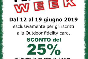 Lowa Fidelity Week, dal 12 al 19 Giugno 2019 Lowa Fidelity Week, dal 12 al 19 Giugno 2019