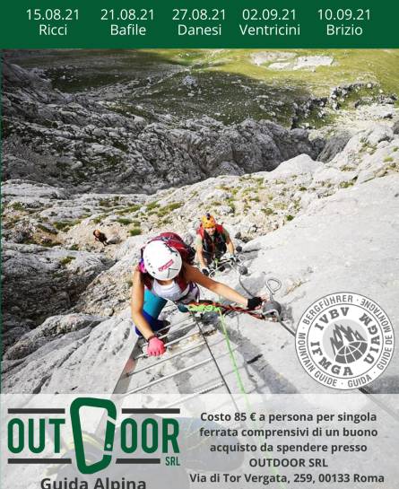 Vie ferrate sul Gran Sasso, escursione con la guida alpina Lorenzo Trento