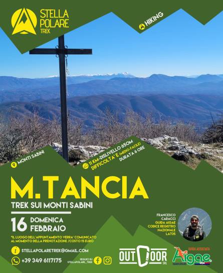 Monte Tancia, trek in cresta sui Monti Sabini  con Stella Polare Trek