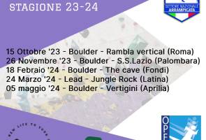 Calendario Gare Trofeo Opes Stagione 23/24