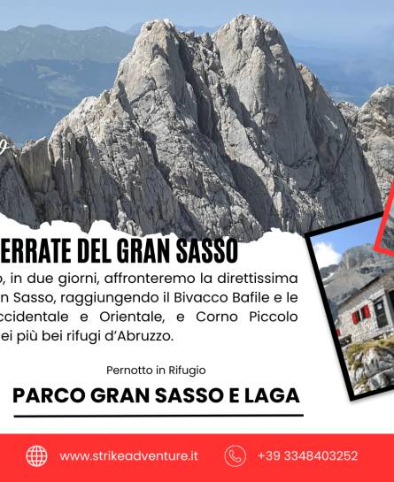 Le 5 Vie Ferrate sul Gran Sasso - con pernotto in rifugio a 2433m
