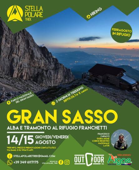 Gran Sasso, alba e tramonto al Rifugio Franchetti con Stella Polare Trek