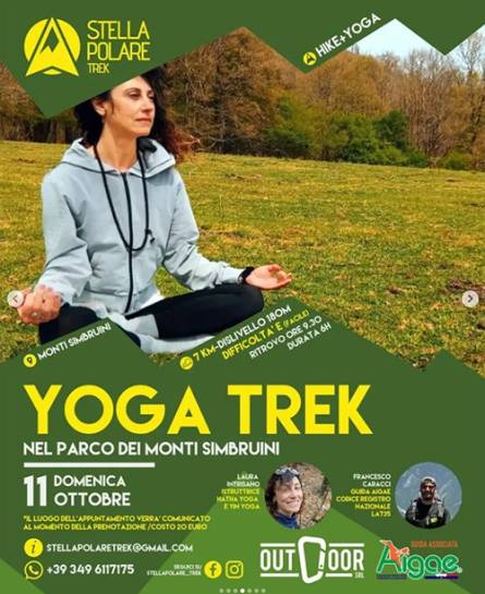 Yoga trek nel parco dei Monti Simbruini con Stella Polare Trek