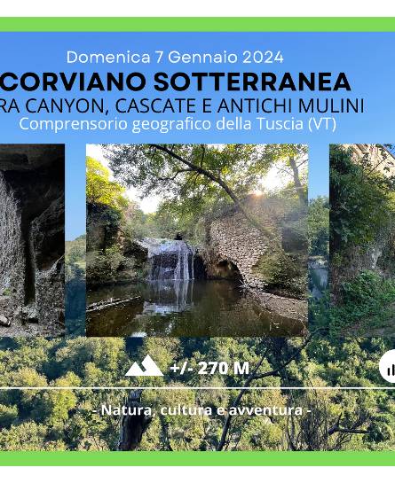 CORVIANO SOTTERRANEA TRA CANYON E CASCATE, CON STRIKE ADVENTURE
