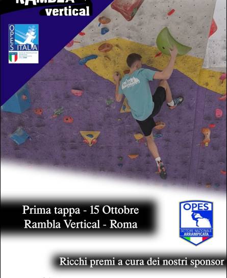 Riparte il Trofeo Arrampicata Sportiva OPES Lazio!
