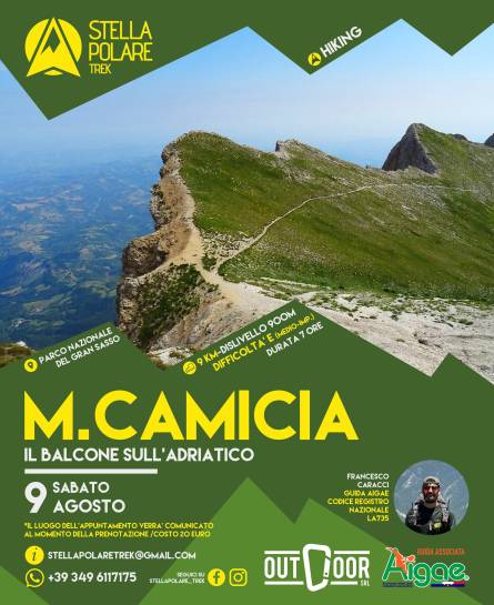 Monte Camicia il balcone sull'Adriatico con Stella Polare Trek