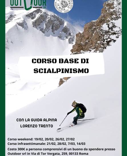 Corso base weekend di scialpinismo, con la guida Lorenzo Trento