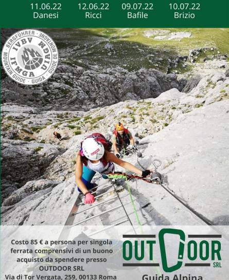 Vie Ferrate sul Gran Sasso, attività proposta dalla guida alpina Lorenzo Trento